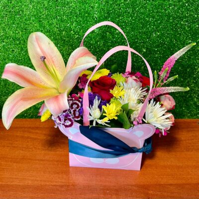 🌸🎀 Caja Floral Fantasía Rosada