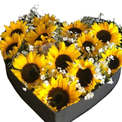 Corazón de Girasoles