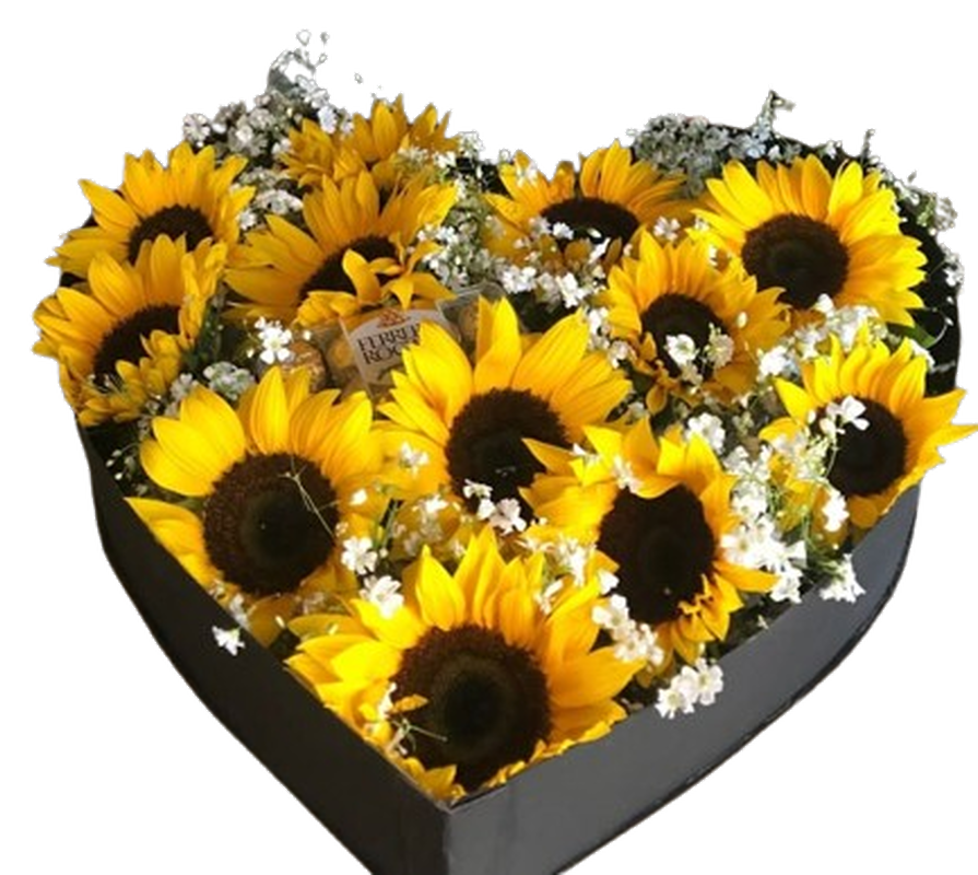 Corazón de Girasoles