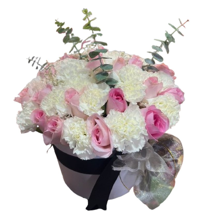 Caja Blanco y Rosa